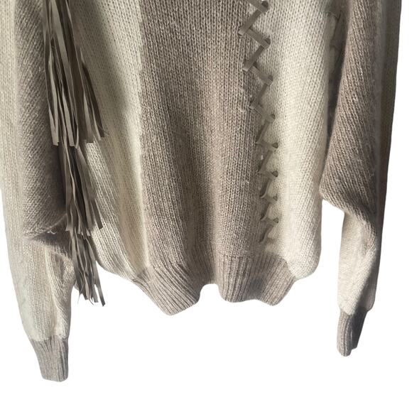 I. B. Diffusion Size Large Silk Angora Lambswool Western Turtleneck Sweater - Picture 3 of 9